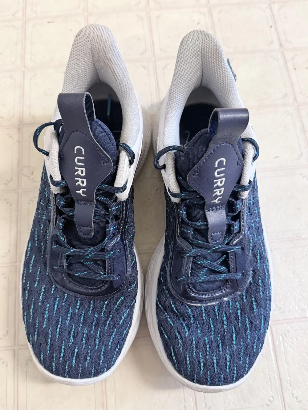 Under Armour Curry Navy Blue Low-Top Basketball Shoes Flow 9 Size: 8